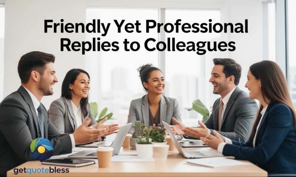Friendly Yet Professional Replies to Colleagues