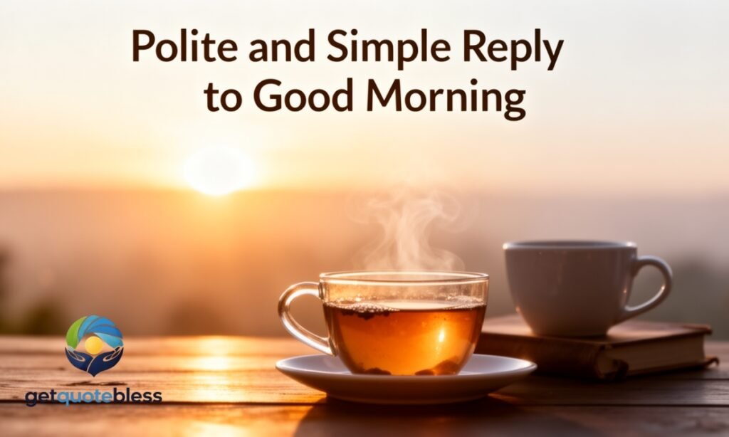 Polite and Simple Reply to Good Morning