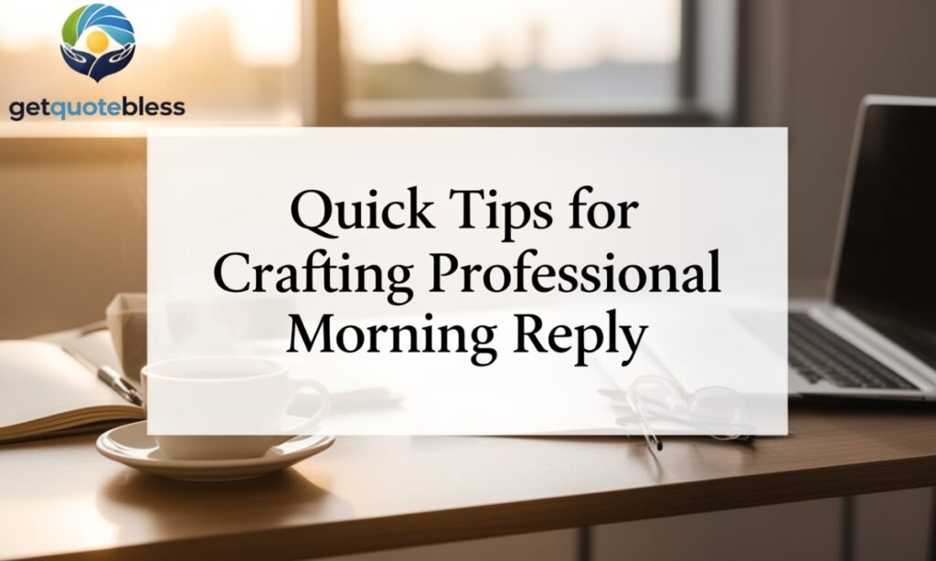 Quick Tips for Crafting Professional Morning Reply