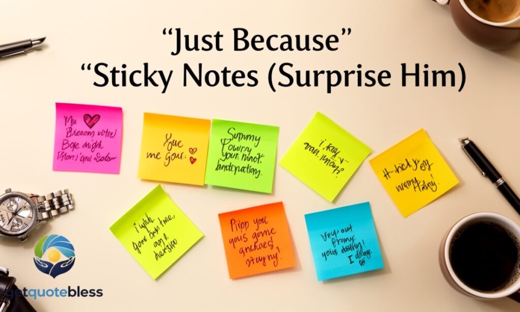 "Just Because" Sticky Notes (Surprise Him)