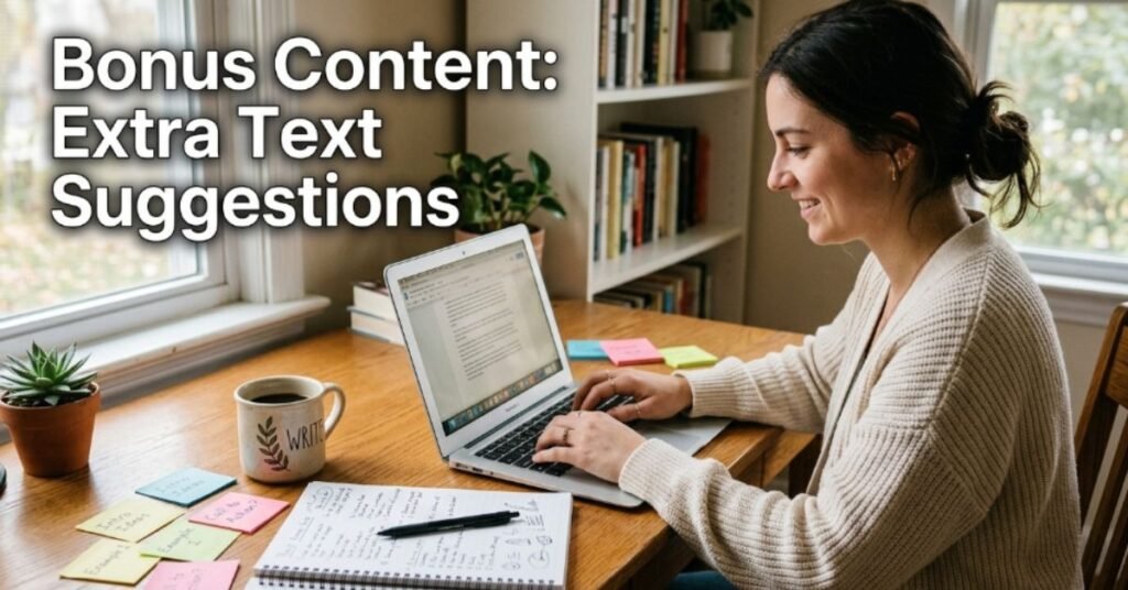 Bonus Content: Extra Text Suggestions