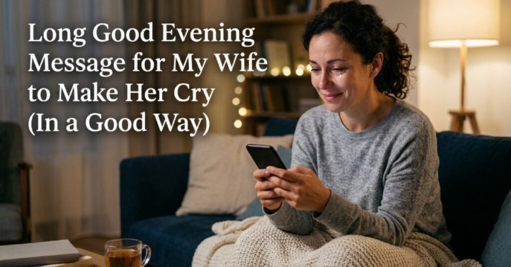 Long Good Evening Message for My Wife to Make Her Cry (In a Good Way)