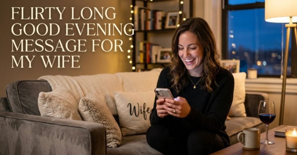 Flirty Long Good Evening Message for My Wife
