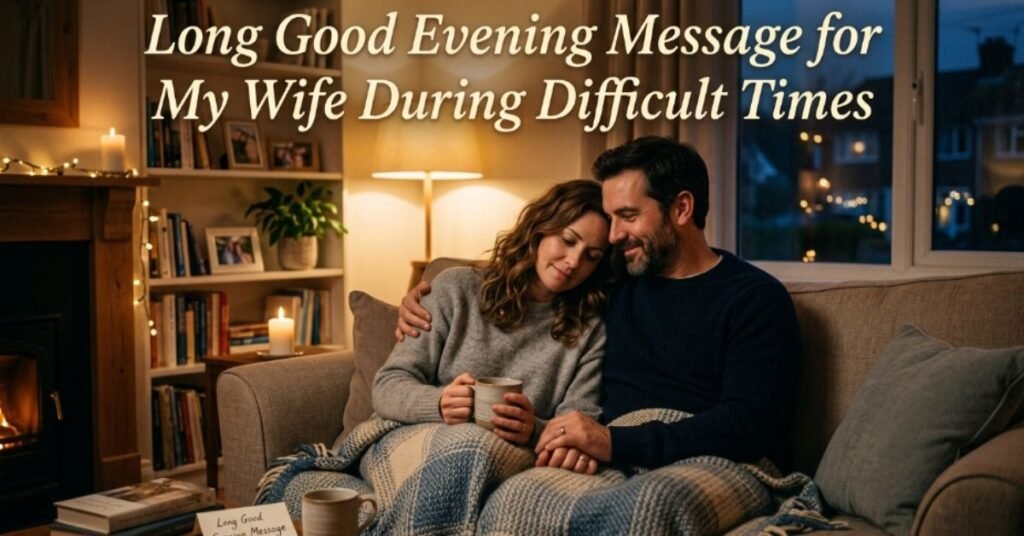 Long Good Evening Message for My Wife During Difficult Times