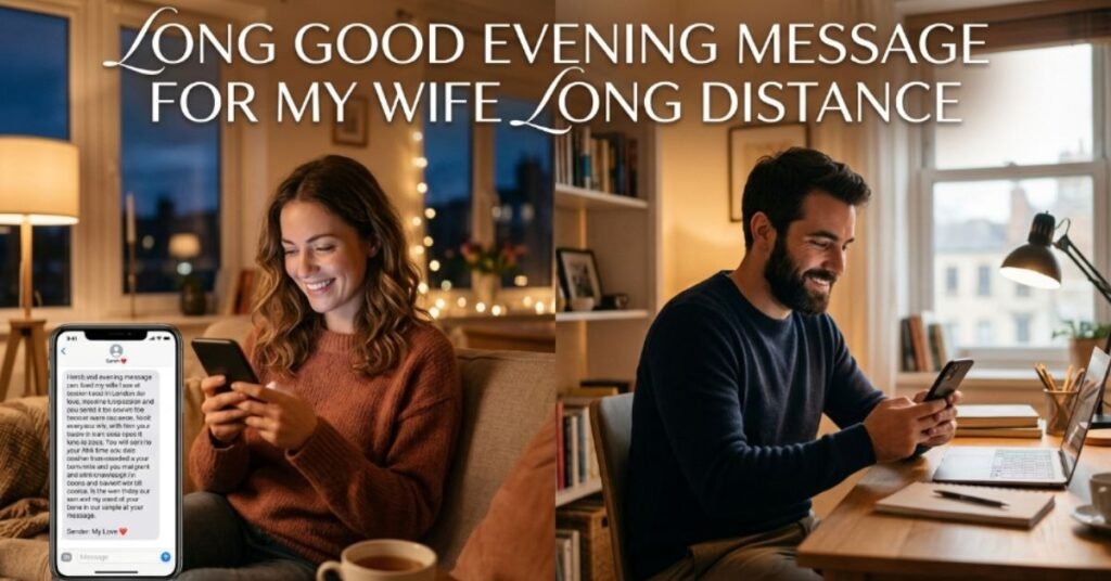 Long Good Evening Message for My Wife Long Distance