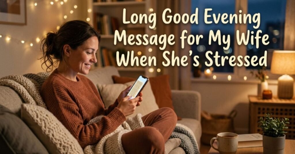 Long Good Evening Message for My Wife When She's Stressed
