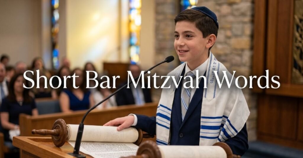 Short Bar Mitzvah Words