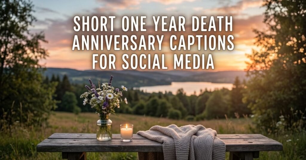 Short One Year Death Anniversary Captions for Social Media