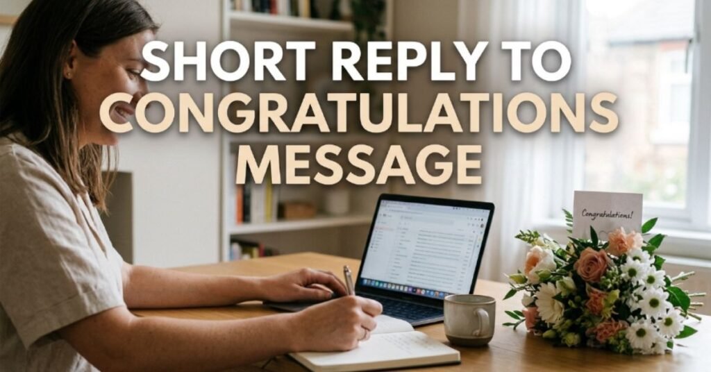 Short Reply to Congratulations Message