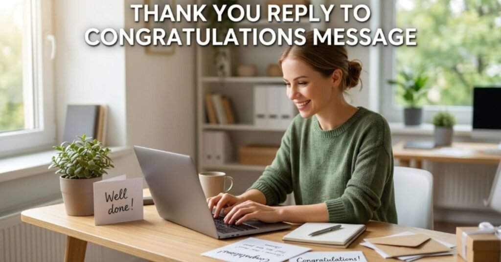 Thank You Reply to Congratulations Message