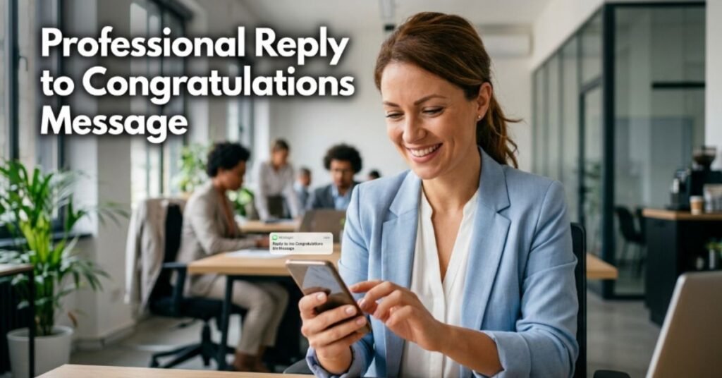 Professional Reply to Congratulations Message