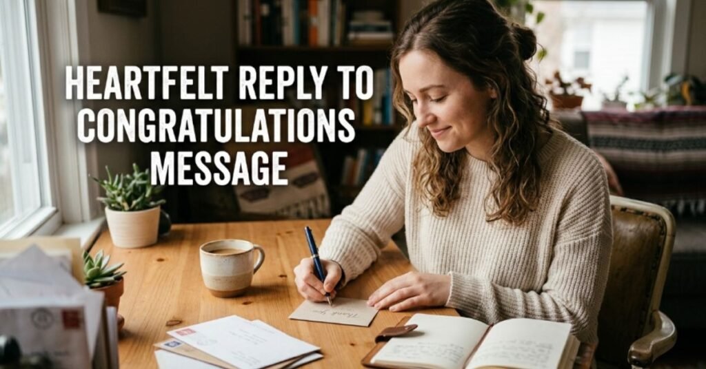 Heartfelt Reply to Congratulations Message