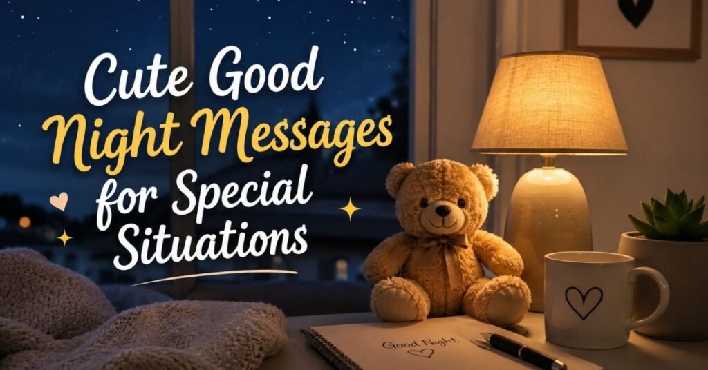Cute Good Night Messages for Special Situations
