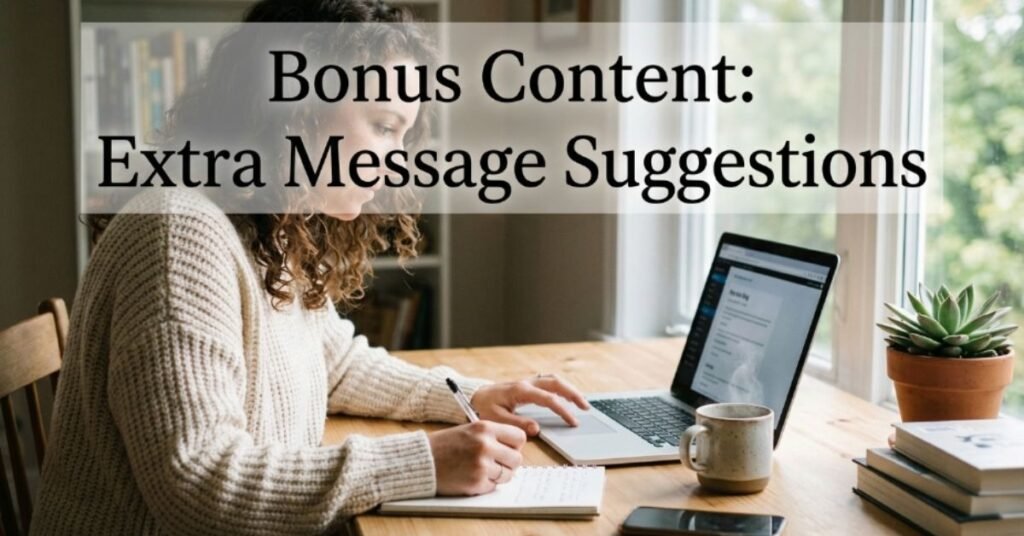 Bonus Content: Extra Message Suggestions