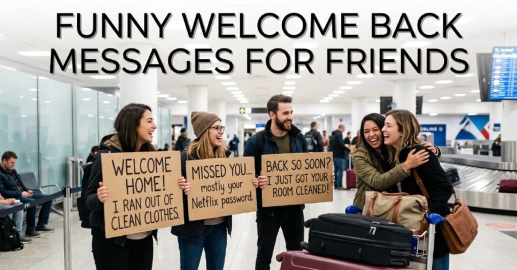 Funny Welcome Back Messages for Friends