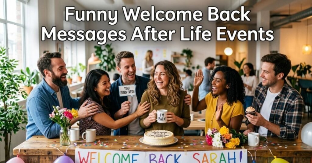 Funny Welcome Back Messages After Life Events