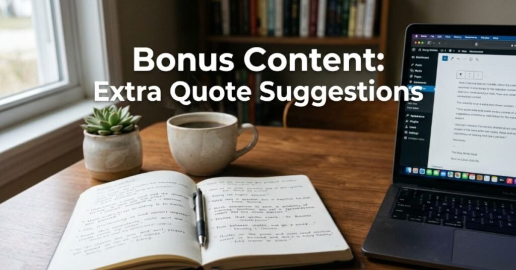 Bonus Content: Extra Quote Suggestions
