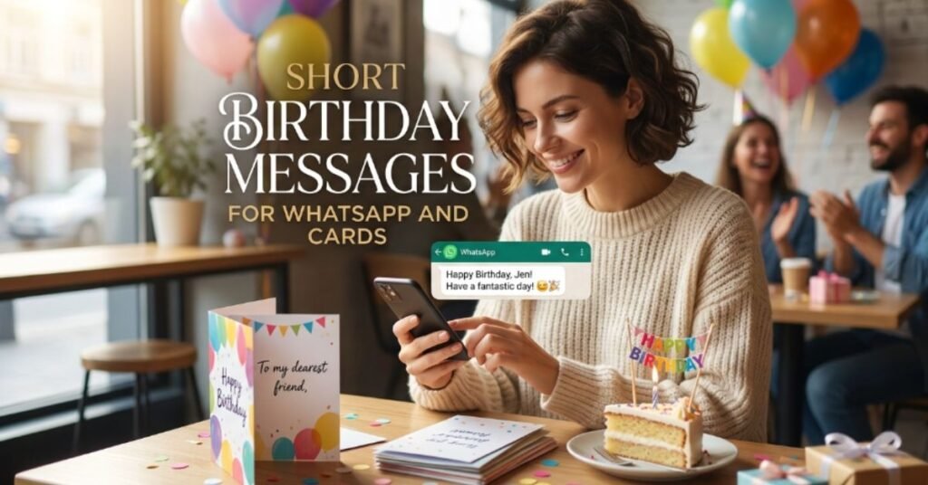 Short Birthday Messages for WhatsApp and Cards
