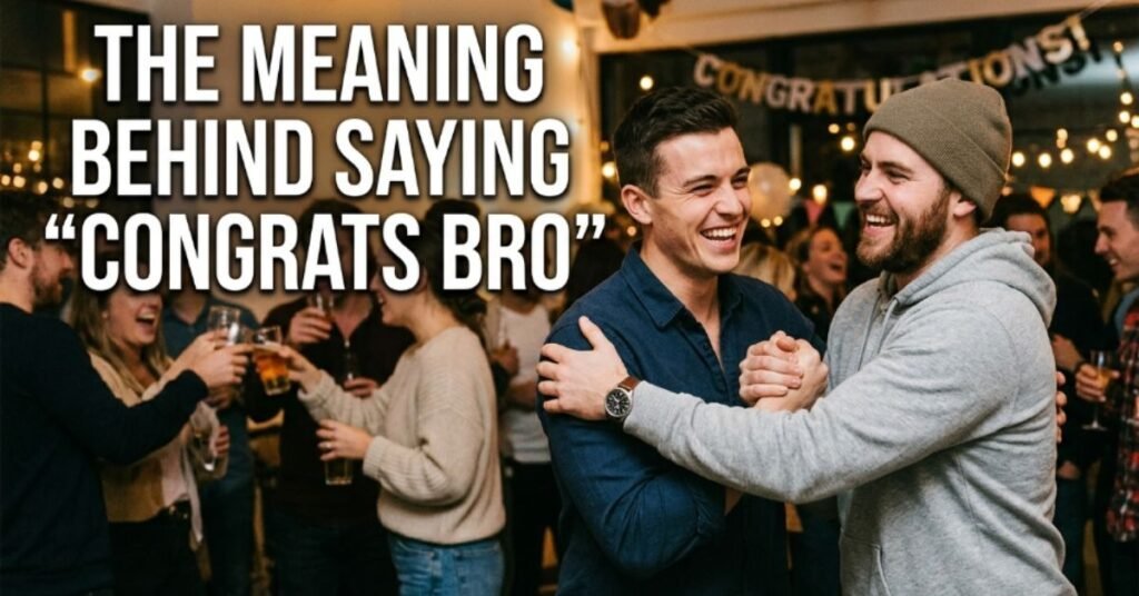 The Meaning Behind Saying "Congrats Bro"