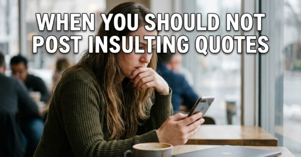 When You Should NOT Post Insulting Quotes