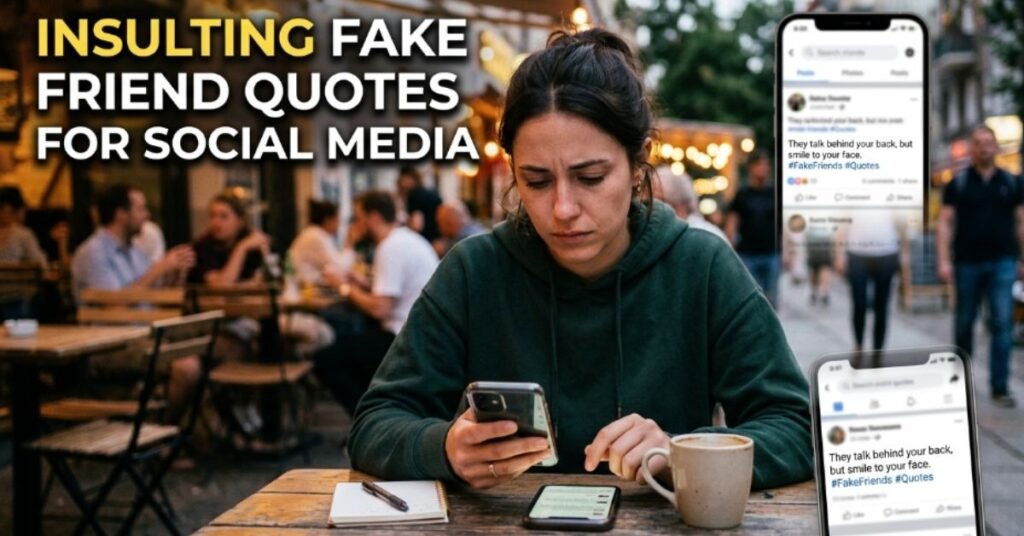 Insulting Fake Friend Quotes for Social Media