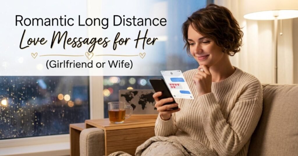 Romantic Long Distance Love Messages for Her (Girlfriend or Wife)