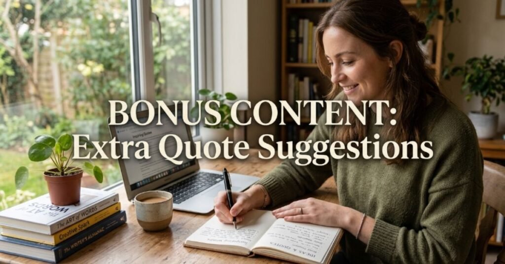 Bonus Content: Extra Quote Suggestions