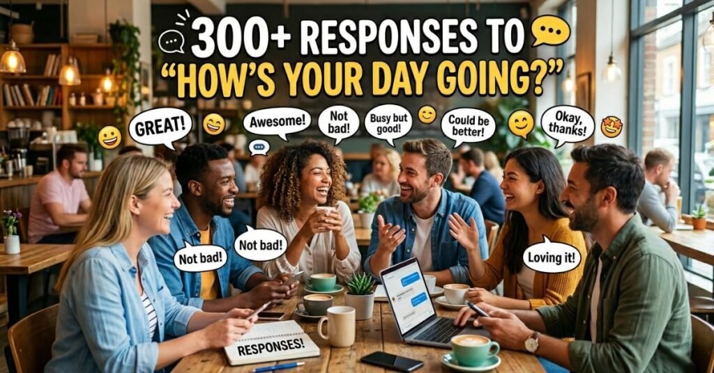 300+ Responses to "How's Your Day Going?"