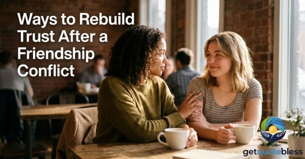 Ways to Rebuild Trust After a Friendship Conflict