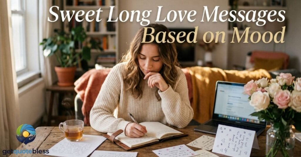 Sweet Long Love Messages Based on Mood