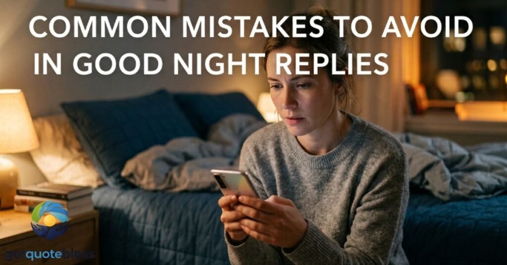 Common mistakes to avoid in good night replies