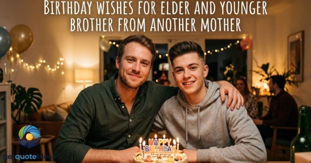 Birthday Wishes for Elder and Younger Brother from Another Mother