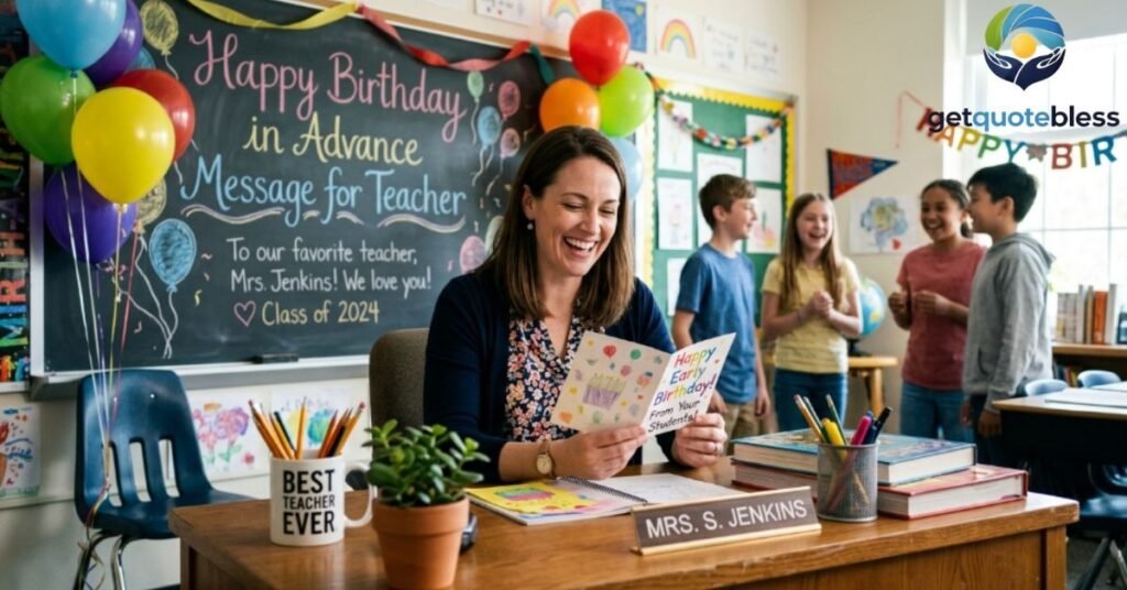Happy Birthday in Advance Message for Teacher