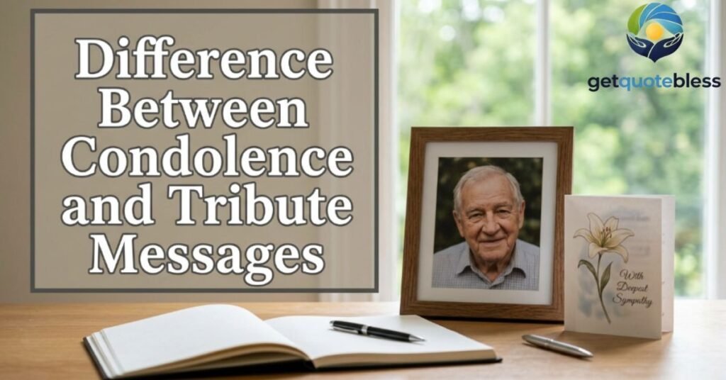 शोक संदेश और श्रद्धांजलि संदेश में अंतर (Difference Between Condolence and Tribute Messages)