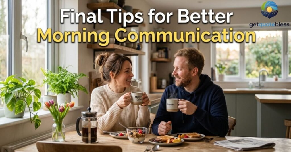 Final Tips for Better Morning Communication