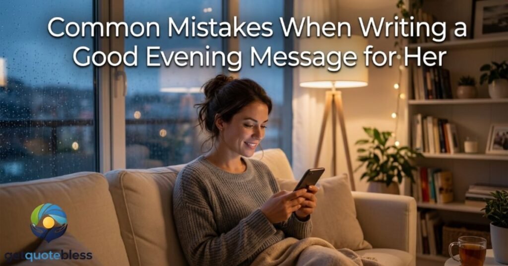 Common Mistakes When Writing a Good Evening Message for Her